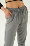 Kadın Pantolon-Paça Püskül Pantolon 4228 Gri -rulem