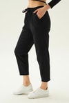 Kadın Pantolon-Paça Püskül Pantolon 4228 Siyah -rulem