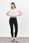 Kadın Pantolon-Siyah Dar Paça Skinny Pantolon 11013-1-rulem
