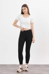 Kadın Pantolon-Siyah Dar Paça Skinny Pantolon 11013-1-rulem