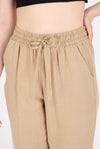 Kadın Pantolon-Vizon Müslin %100 Pamuk Beli Lastikli Pantolon 8055A-rulem