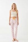 Kadın Pijama Alt-Tavşan ve Havuç Desen Pijama 4551 Pembe -rulem