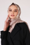 Kadın Şal-Dama Desen Şal 5664 Bej -rulem