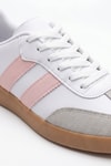 Kadın Spor Ayakkabı-Sneaker-Çizgili Günlük Ayakkabı 958 Pudra -rulem