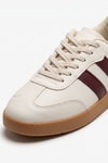 Kadın Spor Ayakkabı-Sneaker-Çizgili Günlük Ayakkabı 958 Krem-Bordo -rulem