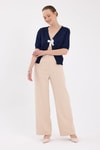 Kadın Süveter-Laci Fiyonk Detaylı Crop Triko Kadın Bluz 2415-rulem