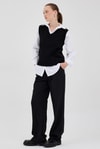 Kadın Süveter-Siyah Oversize V Yaka Kadın Süveter 2292-rulem