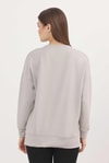 Kadın Sweatshirt-Açık Gri Bisiklet Yaka Parçalı Oysho Sweat 3000-rulem