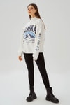 Kadın Sweatshirt-Alaska Baskı Sweat 3610 Ekru -rulem