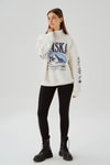 Kadın Sweatshirt-Alaska Baskı Sweat 3610 Ekru -rulem