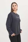 Kadın Sweatshirt-Antrasit Dreamer Nakış Detay Oysho Sweat 4004-rulem