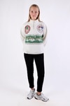 Kadın Sweatshirt-Baskılı Fermuarlı Sweat 1118 Ekru -rulem