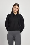 Kadın Sweatshirt-Bel Bağcık Detay Sweat 1054 Siyah -rulem