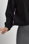 Kadın Sweatshirt-Bel Bağcık Detay Sweat 1054 Siyah -rulem