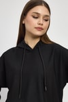 Kadın Sweatshirt-Bel Bağcık Detay Sweat 1054 Siyah -rulem