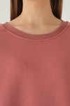 Kadın Sweatshirt-Bisiklet Yaka Sweat 1029 Gül Kurusu -rulem