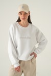 Kadın Sweatshirt-Bisiklet Yaka Sweat 1984 Ekru -rulem