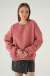 Kadın Sweatshirt-Bisiklet Yaka Sweat 1029 Gül Kurusu -rulem