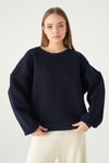 Kadın Sweatshirt-Bisiklet Yaka Sweat 1029 Laci -rulem