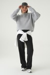 Kadın Sweatshirt-Bisiklet Yaka Sweat 1029 Gri -rulem