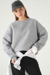 Kadın Sweatshirt-Bisiklet Yaka Sweat 1029 Gri -rulem