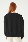 Kadın Sweatshirt-Bisiklet Yaka Sweat 1029 Siyah -rulem