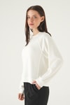 Kadın Sweatshirt-Bisiklet Yaka Sweat 8277A Ekru -rulem