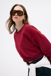 Kadın Sweatshirt-Bordo Kadın Crop Bisiklet Yaka Sweatshirt 9210M-rulem