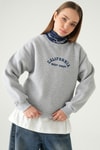 Kadın Sweatshirt-California Baskılı Sweat 1403 Gri -rulem