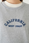 Kadın Sweatshirt-California Baskılı Sweat 1403 Gri -rulem