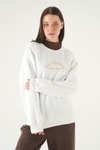 Kadın Sweatshirt-California Baskılı Sweat 1403 Ekru -rulem