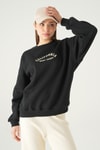 Kadın Sweatshirt-California Baskılı Sweat 1403 Siyah -rulem