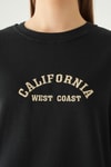Kadın Sweatshirt-California Baskılı Sweat 1403 Siyah -rulem