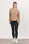 Kadın Sweatshirt-Camel Bisiklet Yaka Parçalı Oysho Sweat 3000-rulem