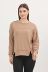 Kadın Sweatshirt-Camel Bisiklet Yaka Parçalı Oysho Sweat 3000-rulem