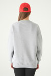 Kadın Sweatshirt-Cherry On Top Baskılı Sweat 1041 Gri -rulem