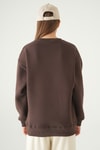 Kadın Sweatshirt-Cherry On Top Baskılı Sweat 1041 Kahve -rulem
