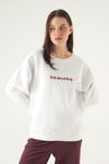 Kadın Sweatshirt-Cherry On Top Baskılı Sweat 1041 Krem -rulem