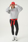 Kadın Sweatshirt-Cherry On Top Baskılı Sweat 1041 Gri -rulem