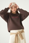 Kadın Sweatshirt-Cherry On Top Baskılı Sweat 1041 Kahve -rulem