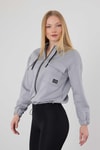 Kadın Sweatshirt-Dalgıç Detay Cepli Sweat 9159M Gri -rulem