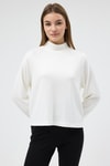 Kadın Sweatshirt-Ekru Dik Yaka Reglan Kol Kadın Sweat 8252A-rulem
