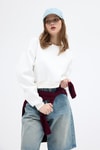 Kadın Sweatshirt-Ekru Kadın Crop Bisiklet Yaka Sweatshirt 9210M-rulem