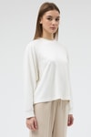 Kadın Sweatshirt-Ekru Oversize Bisiklet Yaka Kadın Sweat 8251A-rulem