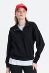 Kadın Sweatshirt-Fermuar Detay Oysho Sweat 4011 Siyah -rulem