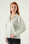 Kadın Sweatshirt-Gömlek Yaka Sweat 8275A Karmelanj -rulem