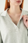 Kadın Sweatshirt-Gömlek Yaka Sweat 8275A Karmelanj -rulem