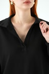 Kadın Sweatshirt-Gömlek Yaka Sweat 8275A Siyah -rulem