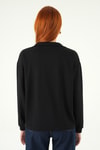 Kadın Sweatshirt-Gömlek Yaka Sweat 8275A Siyah -rulem
