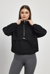 Kadın Sweatshirt-Kanguru Cep Detay Sweat 1052 Siyah -rulem